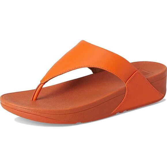 Shoes - Women's Flip-Flop Thong Sandals Orange Leather Classic Comfort Slip On Shoes
